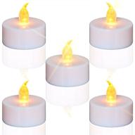 🕯️ leosan tea lights flameless led candles: 24-pack flickering warm yellow, long-lasting battery operated tea light for events, gifts, and home decoration логотип