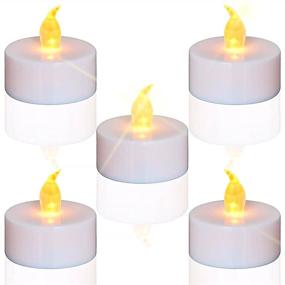 img 4 attached to 🕯️ LEOSAN Tea Lights Flameless LED Candles: 24-Pack Flickering Warm Yellow, Long-Lasting Battery Operated Tea Light for Events, Gifts, and Home Decoration