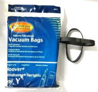 🧹 9-pack of envirocare replacement micro filtration vacuum cleaner dust bags and 2 belts designed for hoover windtunnel upright type y logo