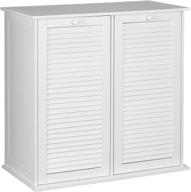 tidy your laundry with household essentials tilt-out laundry sorter cabinet - stylish shutter front design logo