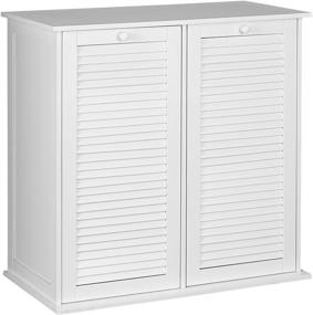 img 4 attached to Tidy Your Laundry with Household Essentials Tilt-Out Laundry Sorter Cabinet - Stylish Shutter Front Design