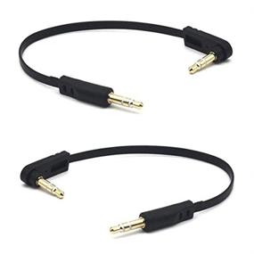 img 4 attached to 🎧 Kework 2-Pack 15cm 3.5mm Audio Cable – Male to Male Stereo Jack – Ideal for Headphones, Car & Home Stereos (Single Angle)