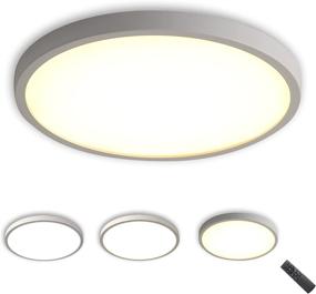 img 4 attached to 🔆 Enhance Your Space with Threebro Smart Ceiling Light – 12 Inch 28W LED Flush Mount Lamp, WiFi Enabled & Remote Controlled, Stepless Dimming, Ideal for Living Room, Kitchen, Bedroom-White