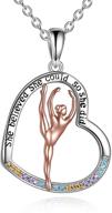 yfn gymnastics ballerina sterling necklace logo