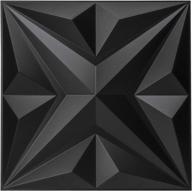 🖤 enhance your interior decor with art3dwallpanels pvc wall panels: 3d star textured tiles - black, pack of 12 panels per box логотип