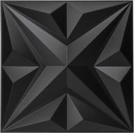 🖤 enhance your interior decor with art3dwallpanels pvc wall panels: 3d star textured tiles - black, pack of 12 panels per box logo