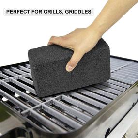 img 1 attached to 🧽 4-Pack Grill Cleaning Brick - Blackstone Griddle Scraper, Premium Pumice Cleaner Tool for Flat Tops, Easily Remove Tough Grease Stains of BBQ, Sanitize Cooking in Restaurant, Outdoor, Home Kitchen