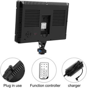 img 1 attached to Obeamiu 540 LED Video Lighting Panel: Dimmable Bi-Color 3000K-6000K for DSLR Camera Studio Photography, Includes Remote Controller/AC Adapter - Perfect for Video Shooting, Live Vlogs, YouTube, Zoom Calls!