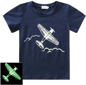 img 3 attached to 🦖 Dinosaur Printings Luminous Aircraft Boys' Clothing: Stylish and Trendy Clothing Sets