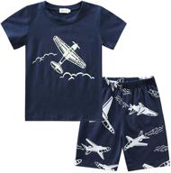 🦖 dinosaur printings luminous aircraft boys' clothing: stylish and trendy clothing sets logo