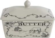 🧈 handcrafted stoneware butter dish - creative da8364 country style логотип