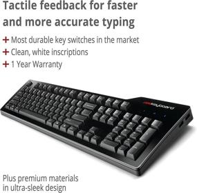 img 2 attached to 💻 Das Keyboard Model S Professional Wired Mechanical Keyboard with Cherry MX Brown Mechanical Switches, 2-Port USB Hub, Laser Etched Keycaps - Black (104 Keys)