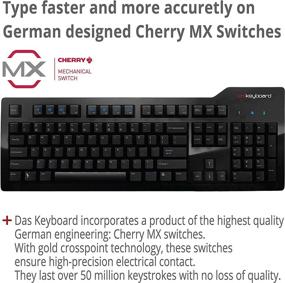 img 1 attached to 💻 Das Keyboard Model S Professional Wired Mechanical Keyboard with Cherry MX Brown Mechanical Switches, 2-Port USB Hub, Laser Etched Keycaps - Black (104 Keys)