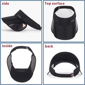 img 1 attached to Summer Sun Visor Hat Retractable Sports & Fitness in Team Sports