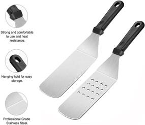 img 1 attached to 🔥 Versatile 32-Piece Stainless Steel Blackstone Griddle Accessories Kit - Ideal for Restaurant-Grade Cooking, BBQs, and Camping