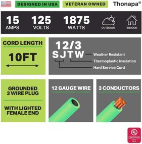 img 3 attached to 🔌 Outdoor Foot Extension Cord for Appliances