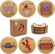 friends coasters suitable tabletop protection logo