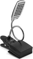 💡 daffodil ult300 usb и батарейка питаемая настольная лампа для клавиатуры - зажим для стола/спинки кровати, гибкая гусиная шейка, 28 светодиодных бижутерий с 3 уровнями яркости. логотип