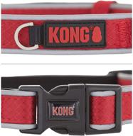 🐶 kong reflective neoprene padded dog collar - premium durability for enhanced visibility logo