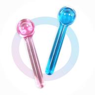 ✨ 2-piece facial ice globes in blue and pink for reduced puffiness, minimized pores, wrinkle reduction, cooling facial massage tools for face, neck, and eye circles logo