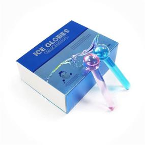 img 1 attached to ✨ 2-Piece Facial Ice Globes in Blue and Pink for Reduced Puffiness, Minimized Pores, Wrinkle Reduction, Cooling Facial Massage Tools for Face, Neck, and Eye Circles