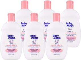 img 4 attached to 👶 Baby Magic Creamy Baby Oil 9oz (Pack of 6) Coconut & Camelia Oil – Paraben, Phthalate, Sulfate, & Dye-Free