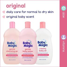 img 1 attached to 👶 Baby Magic Creamy Baby Oil 9oz (Pack of 6) Coconut & Camelia Oil – Paraben, Phthalate, Sulfate, & Dye-Free