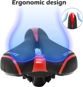 img 1 attached to 🚲 Oversized Bike Seat: YOHIA Comfort Exercise Saddle for Men and Women - Dual Shock Absorbing Ball - Compatible with Mountain Bike, Road Bicycle