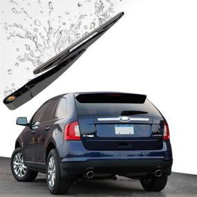 img 1 attached to 🚗 AUTOBOO Rear Windshield Wiper Arm Blade Set - OE Style Replacement for FORD EDGE 07-14 Lincoln MKX 2007-2013, Including Cover Cap