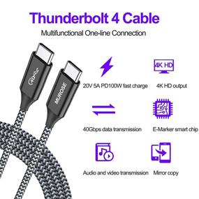 img 3 attached to 🔌 MUROSE USB 4/Thunderbolt 4 Cable - 3.3ft (1.0m) Compatible with Thunderbolt 3, Samsung Galaxy S8, S8+, Google Pixel, and More