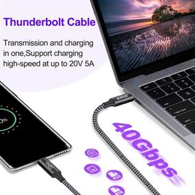 img 1 attached to 🔌 MUROSE USB 4/Thunderbolt 4 Cable - 3.3ft (1.0m) Compatible with Thunderbolt 3, Samsung Galaxy S8, S8+, Google Pixel, and More