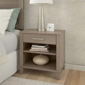 img 3 attached to Stylish and Functional Somerset Nightstand in Ash Gray by Bush Furniture