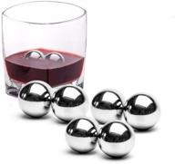 premium stainless steel ice cubes - set of 6, cooling ball whiskey stones, reusable metal ice cubes for whiskey, bourbon, scotch, vodka, liqueurs, beer wine, chilling stones for whiskey rocks. логотип