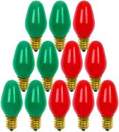 🎄 ceramic colored candelabra for incandescent christmas decor logo