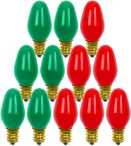 img 1 attached to 🎄 Ceramic Colored Candelabra for Incandescent Christmas Decor