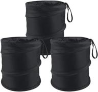 🚗 convenient and waterproof 3 pack car trash can – portable and collapsible popup bin for trucks logo