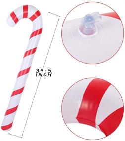 img 3 attached to Inflatable Candy Canes for Christmas Decorations - Party Balloons and Outdoor Candy Cane Decorations (Pack of 6)