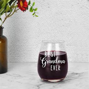 img 3 attached to 15Oz Stemless Wine Glass Gift for Grandma - Best Grandma Ever! Perfect for New Grandma, Nana, Gigi from Grandson or Granddaughter. Funny Gift for Mother’s Day, Birthday, Christmas