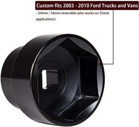 img 2 attached to 🔧 Фильтр топлива и масляный фильтр Ford Powerstroke Diesel со специальным ключом + инструмент для крышки фильтра топлива - биллетированный алюминий для автомобилей 2003-2007 года с двигателем 6.0L F250 F350 F450 F550