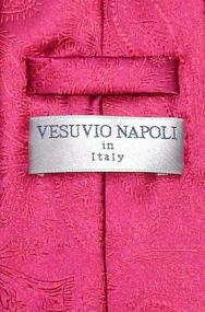 img 1 attached to Vesuvio Napoli NeckTie FUCHSIA Paisley