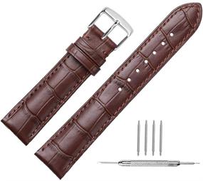 img 3 attached to 👌 Premium Calfskin Genuine Leather Replacement Watchband for Style and Durability