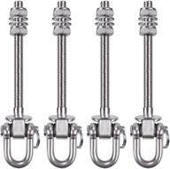 🌲 seleware 4 packs heavy duty swing hangers: 1800lb capacity stainless steel hooks for hammocks, punching bags, and porch swings logo