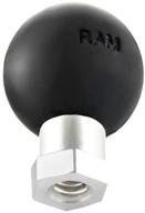 🔩 ram mounts ball adapter with 1/4" - 20" female threaded hole and hex post ram-b-337u featuring b size 1" ball logo