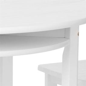 img 1 attached to Lipper International Child's Round Table Set with Shelf and 2 Chairs, White – Enhanced SEO-friendly Product Title