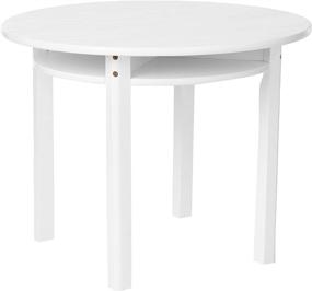 img 3 attached to Lipper International Child's Round Table Set with Shelf and 2 Chairs, White – Enhanced SEO-friendly Product Title