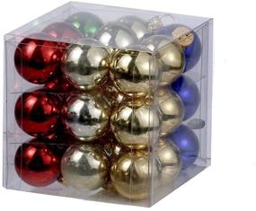 img 1 attached to 🎄 Sparkling 25mm Glass Christmas Ornaments with Multiple Shiny Balls