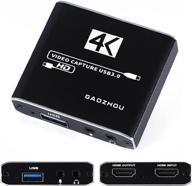 🎥 карта захвата аудио-видео gaozhou 4k: высококачественный 1080p 60кадр/с hdmi usb3.0 рекордер для nintendo switch, xbox, ps5, ps4, obs - прямая трансляция и запись логотип