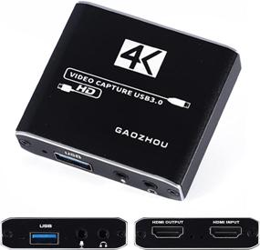 img 4 attached to 🎥 Карта захвата аудио-видео GAOZHOU 4K: высококачественный 1080P 60кадр/с HDMI USB3.0 рекордер для Nintendo Switch, Xbox, PS5, PS4, OBS - прямая трансляция и запись