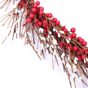 img 1 attached to 💖 Handmade Red Berry Heart Shaped Wreath: Ideal Valentine's Day Rustic Twig Door Decor - 18 Inch Classic Indoor Decorative Piece