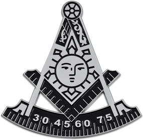 img 1 attached to Master Black Silver Masonic Emblem